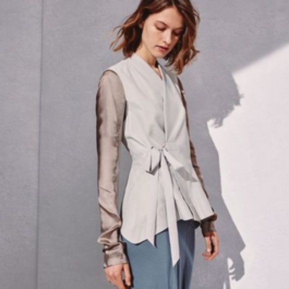 Rick Owens Tops - NWT Cream Colored Leather Rick Owen Lilies vest 8